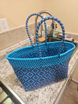 Handcrafted multicolor Woven Tote Bag