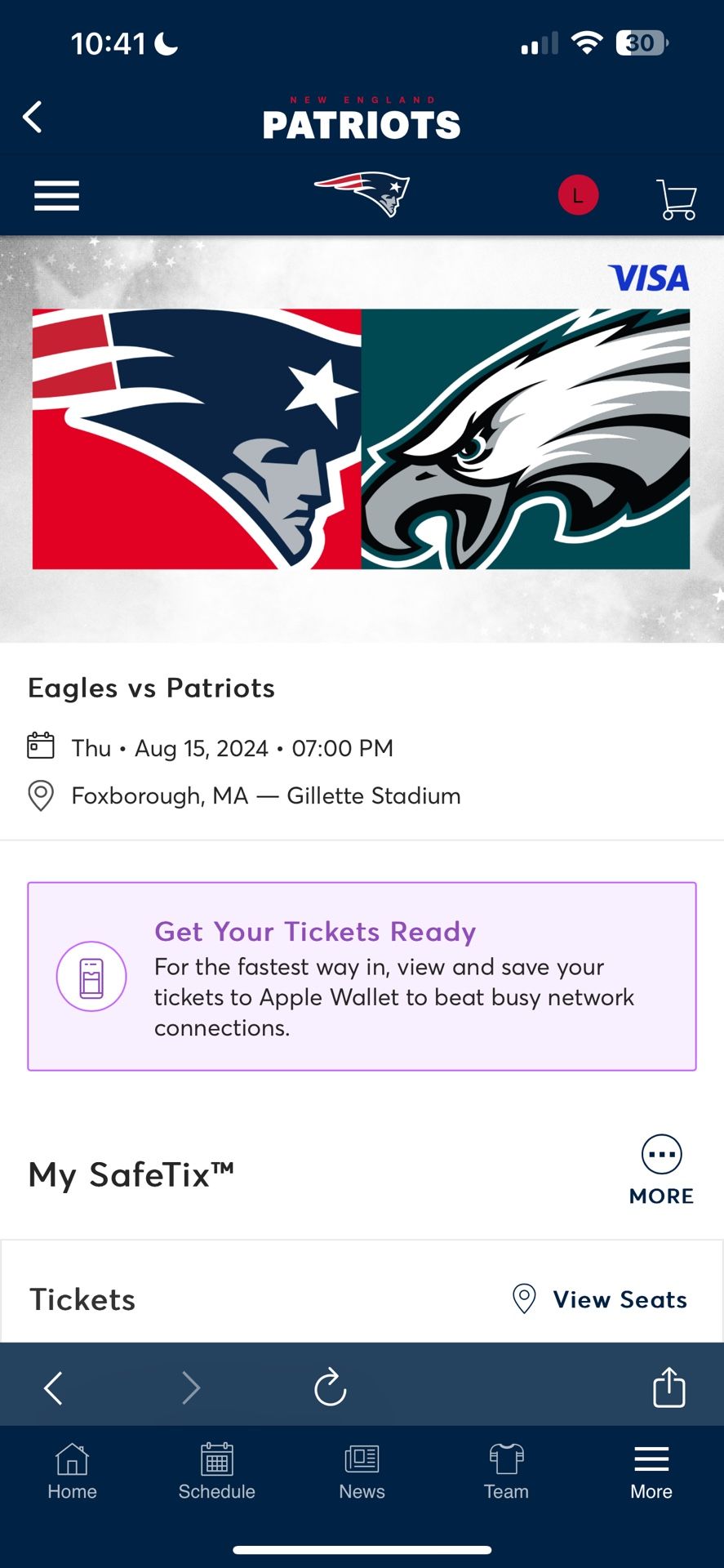 New England Tickets For Today