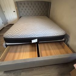 Cal King Bed Frame With Mattress 