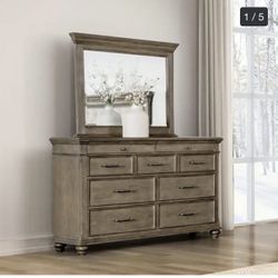 Dresser And Mirror Set