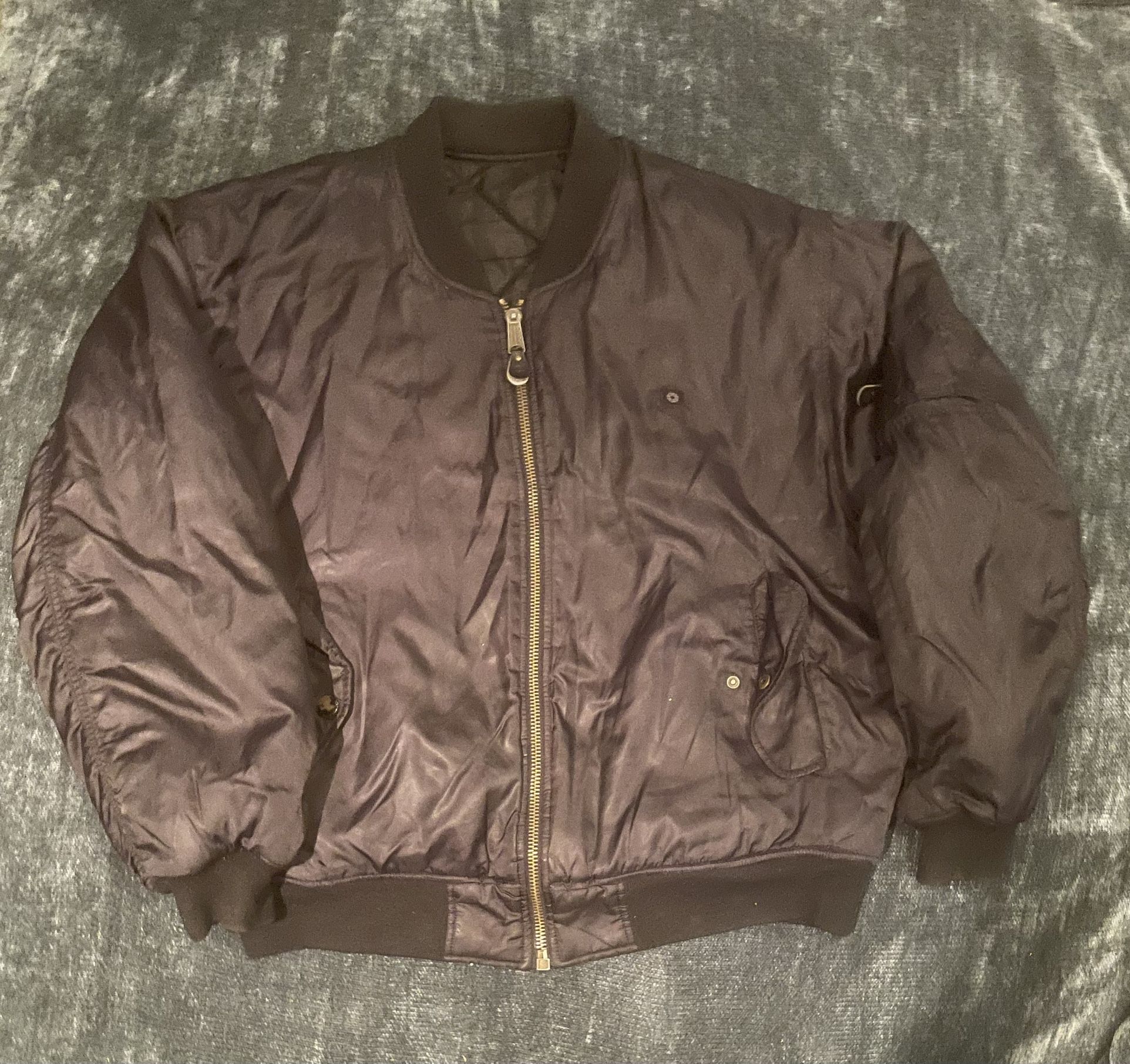 South Pole Reversible Flight Jacket in Black