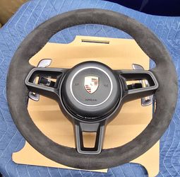 Porsche 911 991 GT3 Steering Wheel Alcantara Paddles Black Magnetic