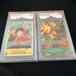 One Piece lot Monkey D Luffy PSA 10