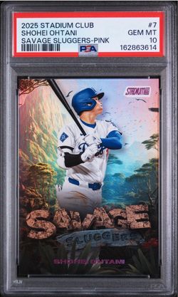 2025 stadium club Shohei Ohtani savage sluggers pink foil SSP