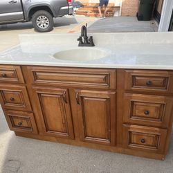 Bathroom Vanity and Medicine Cabinet