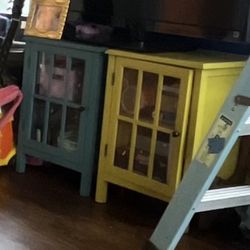Pair of Colorful End Tables