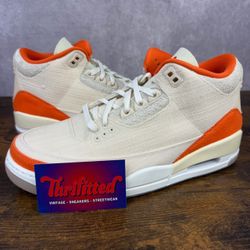 NEW Jordan 3 Retro TEX Starfish Size 11 W / 9.5M IH7694-200 Orange Women’s Shoes OG Rare