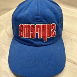 Supreme Reverse Logo 6 Panel Hat 