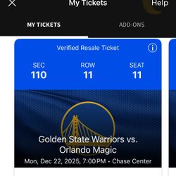Golden State Warriors Vs Magic section110