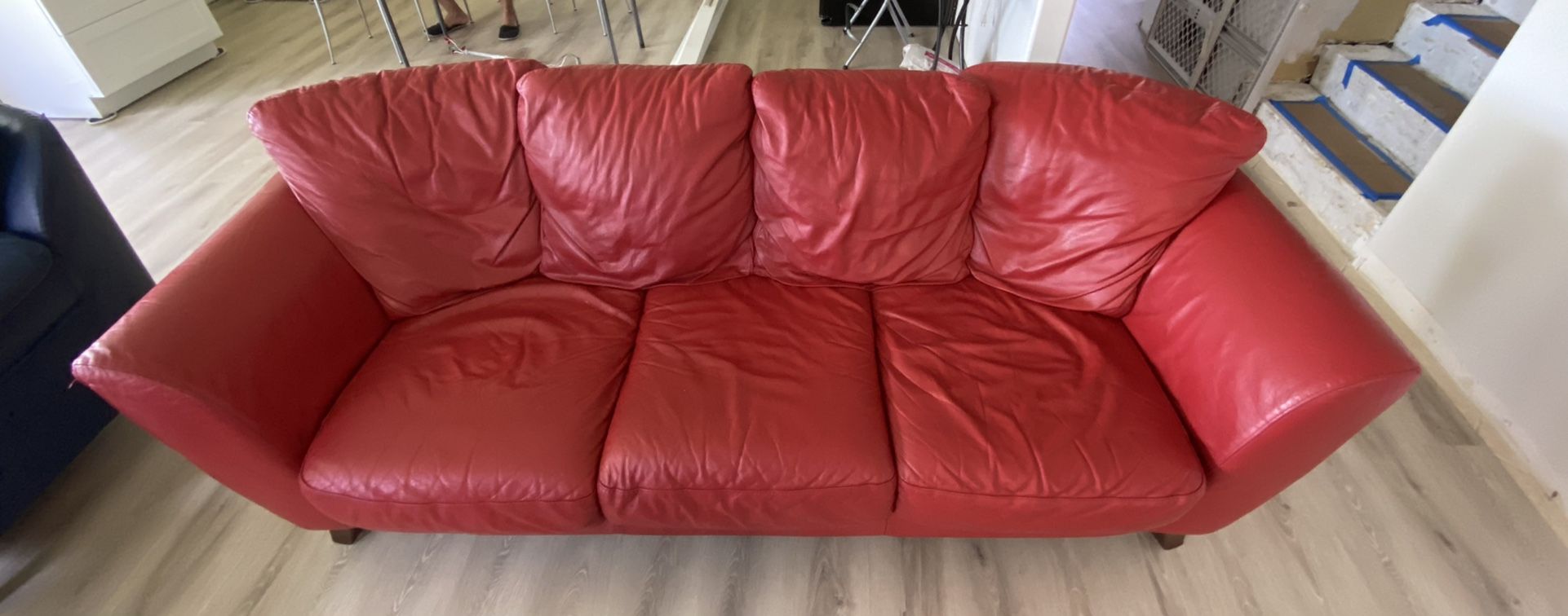 Red leather Couch