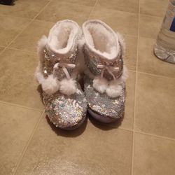 Girls Flipee Sequin Slippers Size 4/5