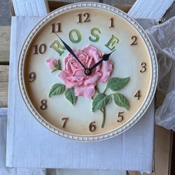 Clock With The Rose In It