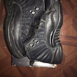 black jordan 12s , 8/8.5 