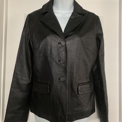 Women’s Small Black Leather Jacket