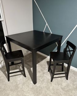 Table With Two Bar Stools New Cushions Included