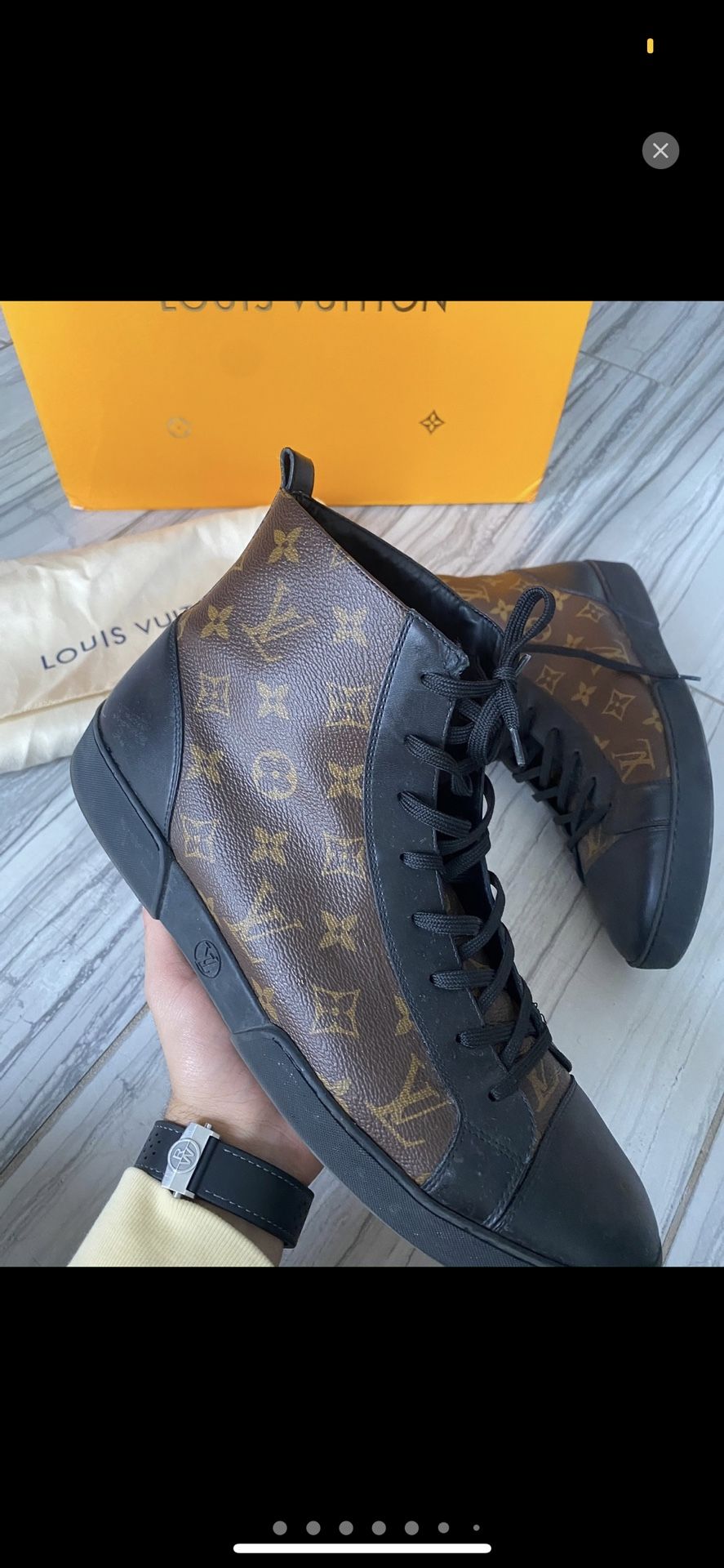 Authentic Louis Vuitton Match Up Sneaker Boot, Size 10.5 But Fits 11 US