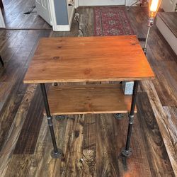 Custom Hand Made “Smart” Side Table - 1 Of 1 Table Art - Light Controlled By Alexa