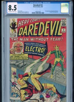 Daredevil #2 CGC 8.5 Marvel 1964 Graded Comic Book Electro Fantastic Four 2nd