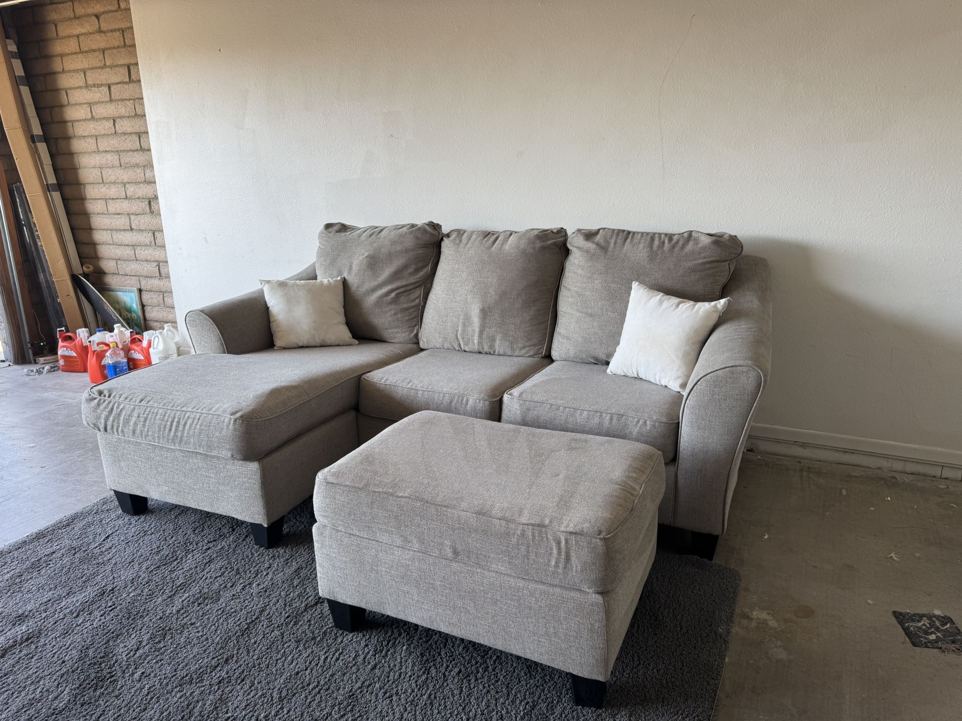 Sectional Sofa Couch Sala Ottoman