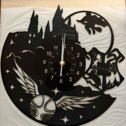Vinyl Record Wall Clock Compatible with Harry Potter Handmade Gift for Any Occasion Unique Birthday Wedding, Anniversary, Valentine’s Day Gifts - Reco