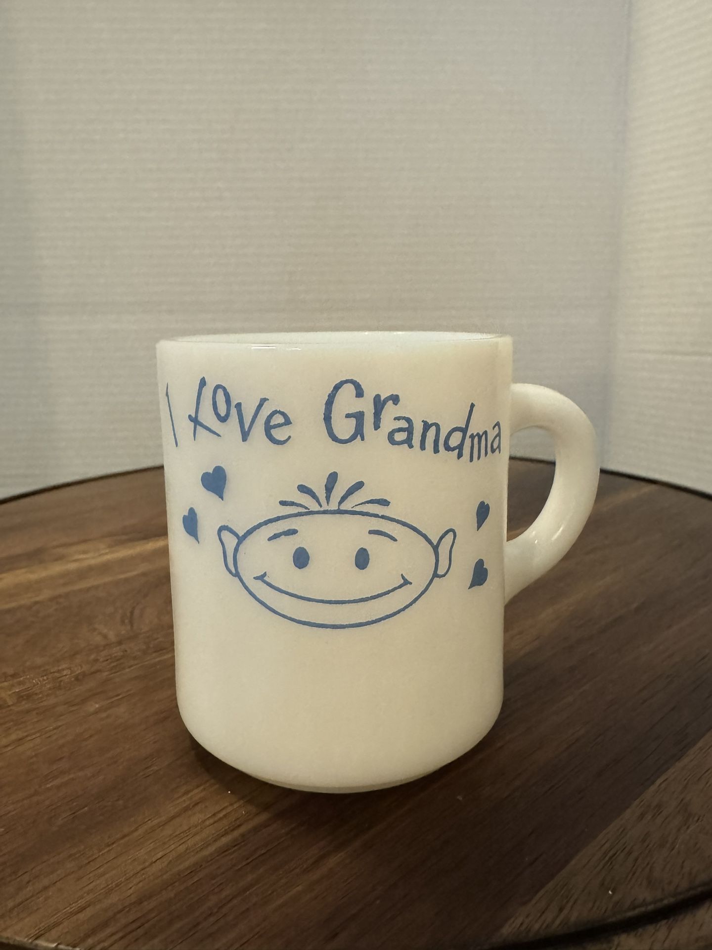 Vintage Milk Glass I Love Grandma Mug