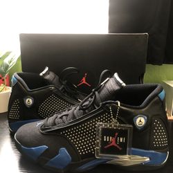 BUY Supreme X Air Jordan 14 Black Varsity Royal