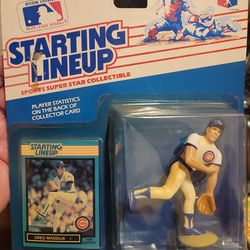 1989 Greg Maddux slu starting lineup plus RC  card