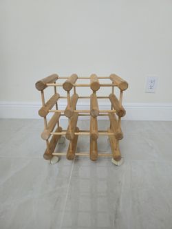IKEA Wooden Wine Rack Organizer - Natural Pine