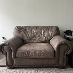 Leather Loveseat 