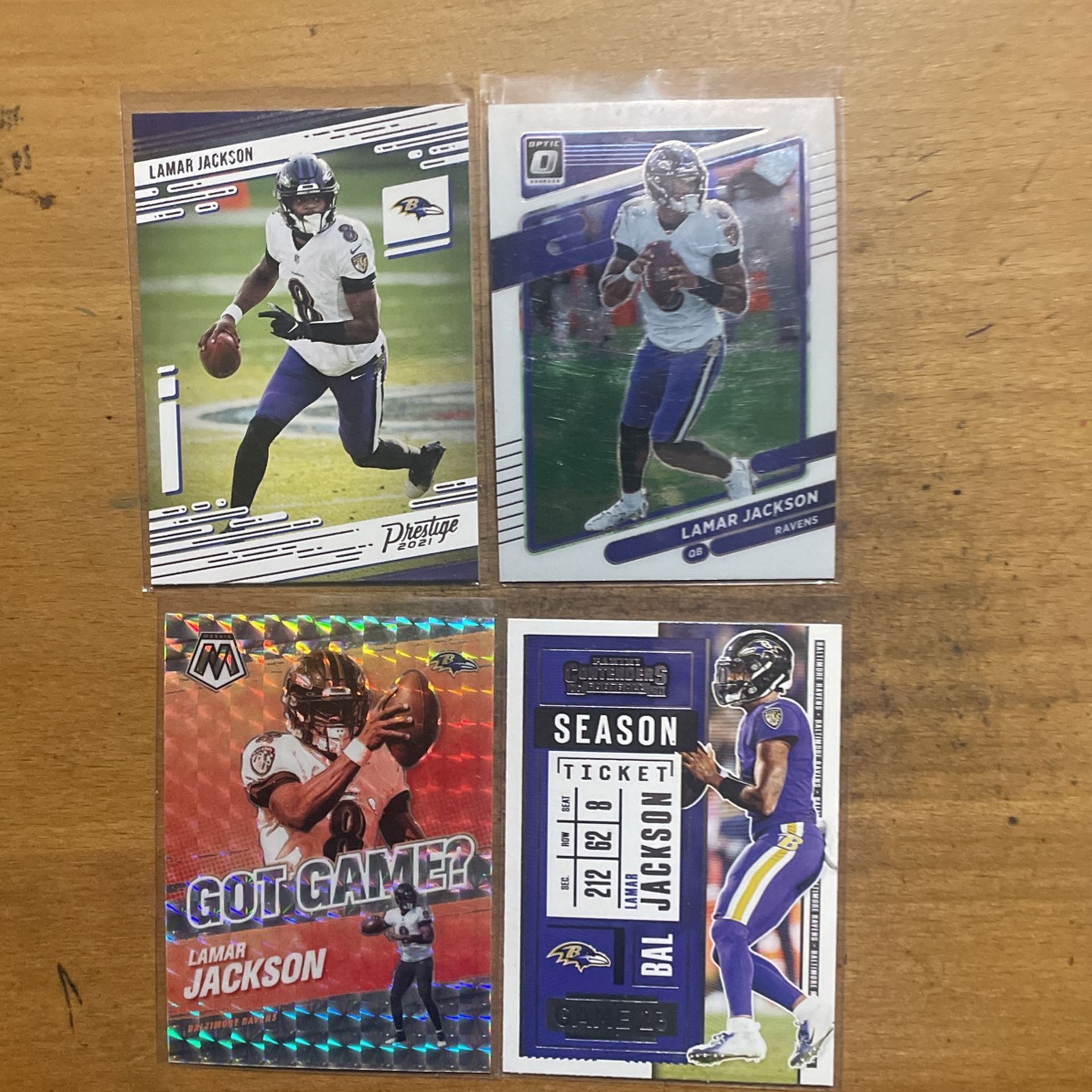 LAMAR JACKSON 4 CARD LOT
