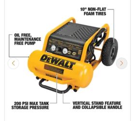 Dewalt new 4.5 gallons portable compressor