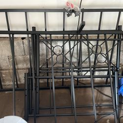 (2) Black Metal Twin Bed Frames