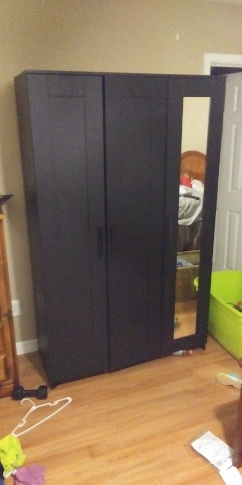 Extra closet . built in mirror. No scratches or broke brand new