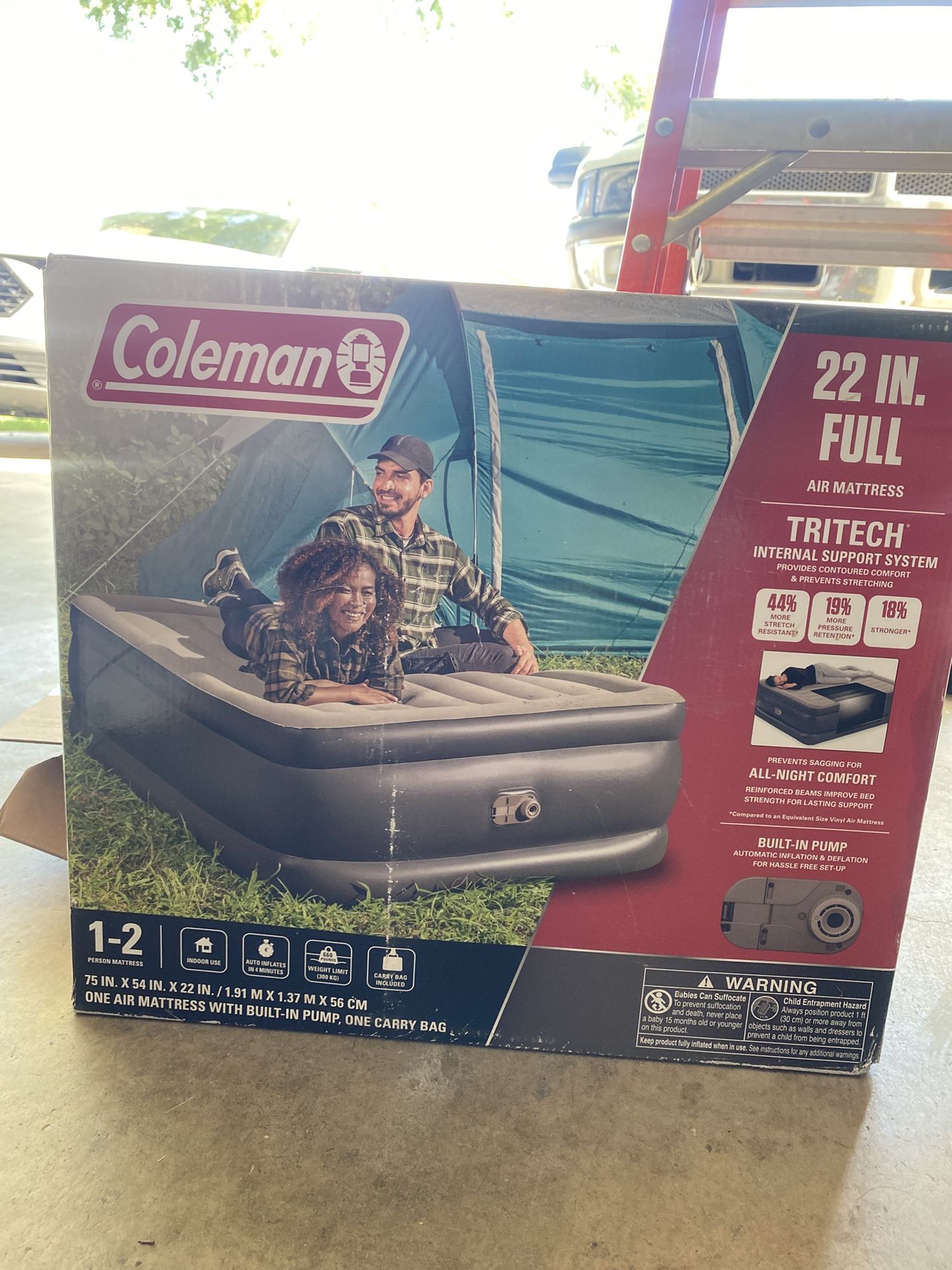 Coleman Tritech Air Mattress W/pump