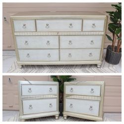 Beautiful DRESSER AND TWO LARGE NIGHTSTANDS