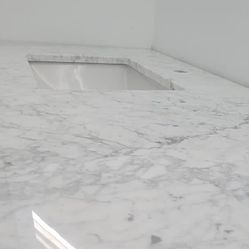 Gorgeous Marble Countertop With Sinks - White