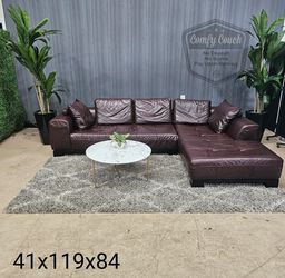 🛋️Genuine Leather Sectional (Delivery Available!! )