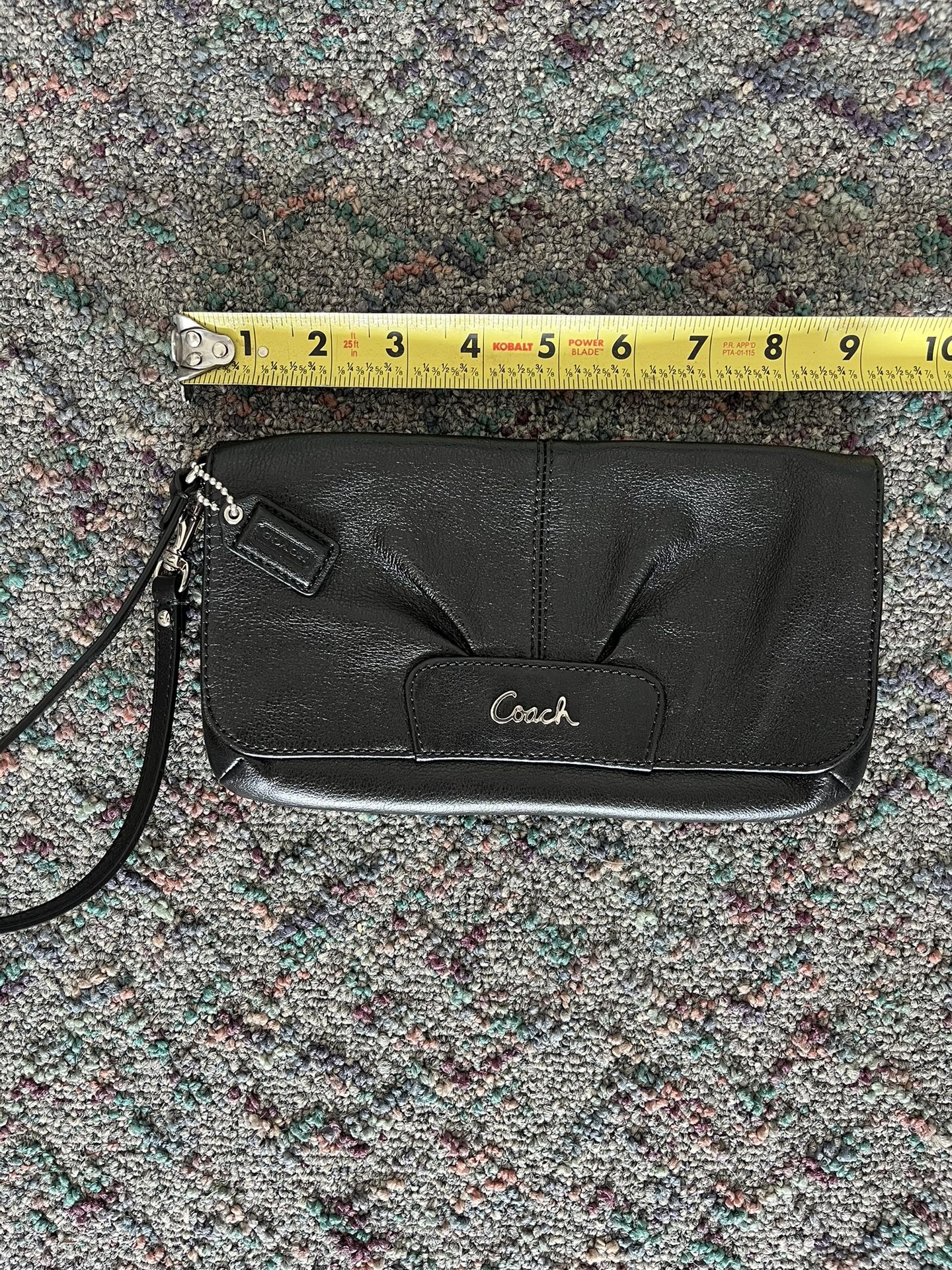Coach Black Leather Clutch