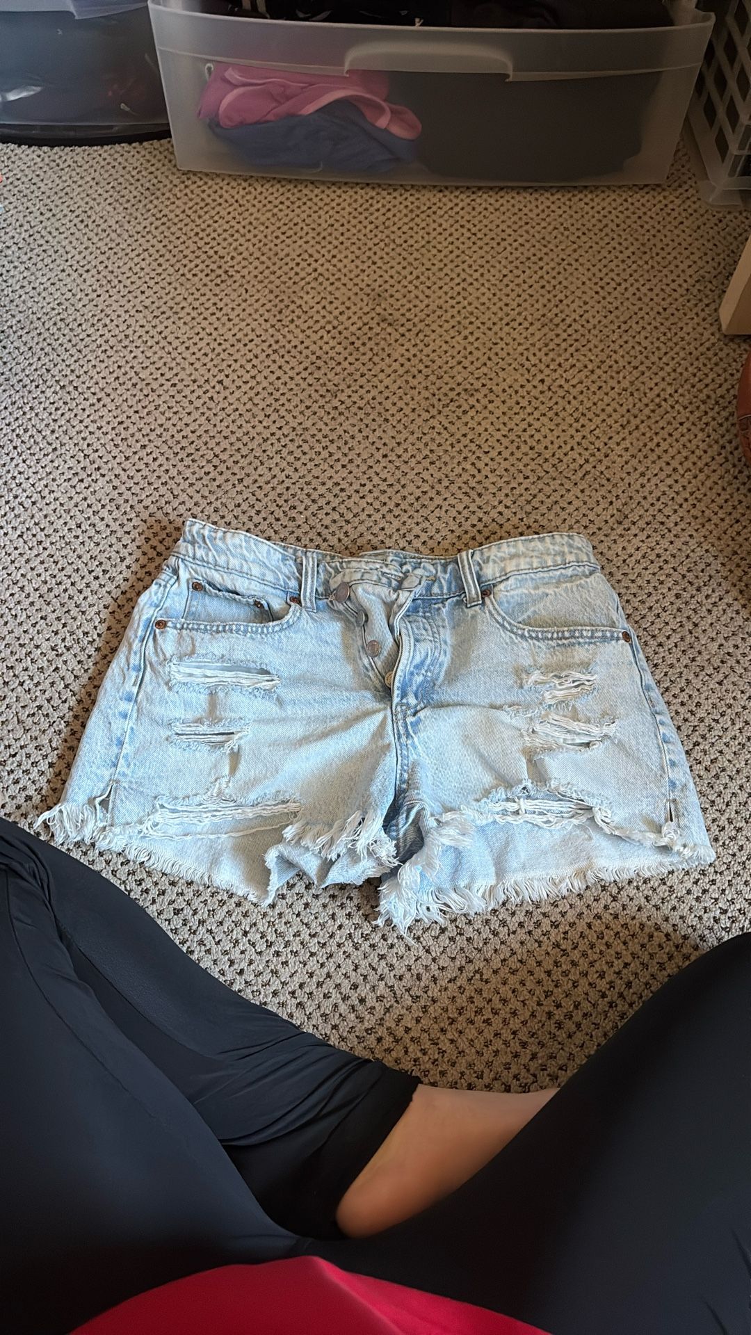 aeropostale light blue jean shorts size 4