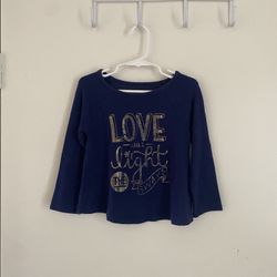Cat & Jack Long Sleeve Shirt Top - Size 2T - Used Great Condition 
