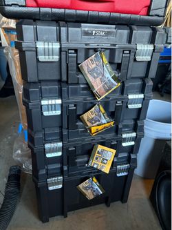 4 Dewalt TStack Toolboxes