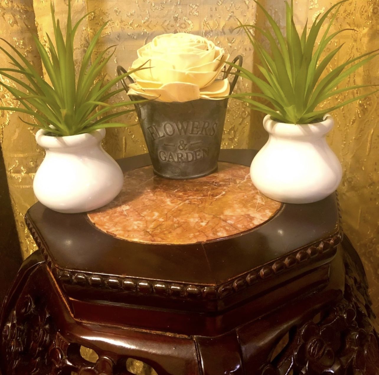 Realistic Artificial Flower Plant Set