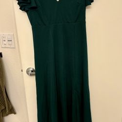 Emerald Green Dress From Birds Grey With Slit