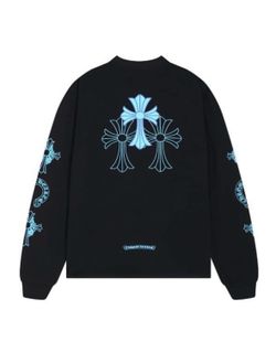 Chrome Hearts Black Long Sleeve Graphic Tee
