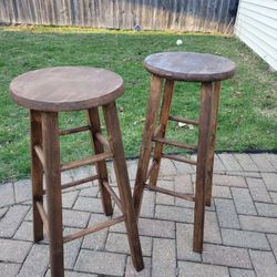 Rustic Walnut Colored Bar Stools