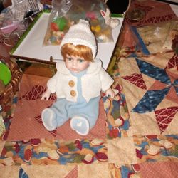 Vintage Porcelain Doll 
