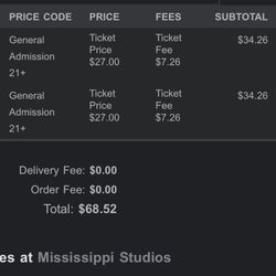 2 JMSN tickets Tonight!