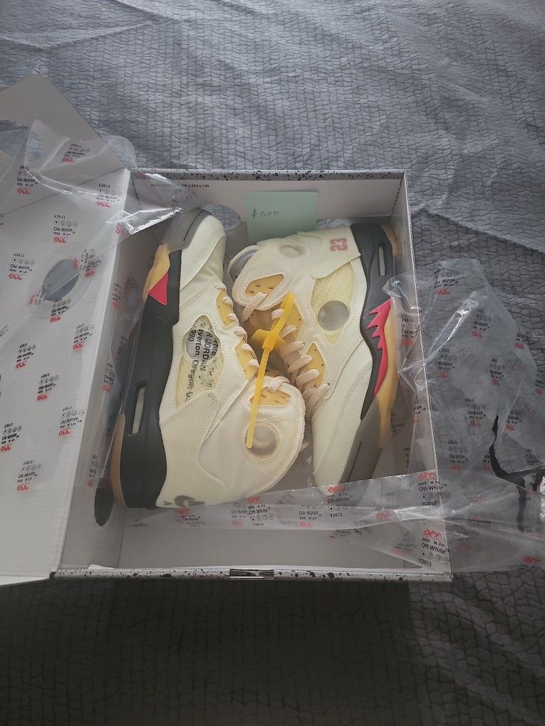 Size 10.5 - Jordan 5 SP x Off-White Mid Sail Brand New