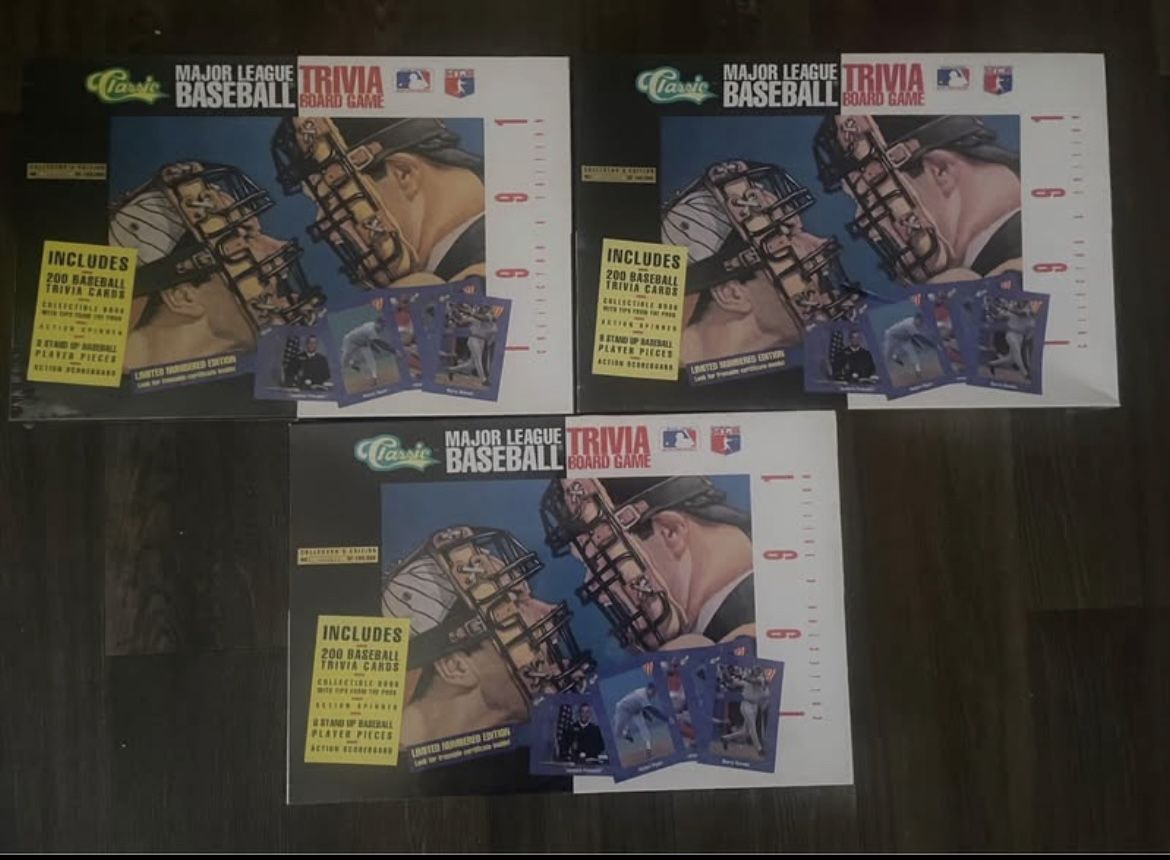 1991 Major League Baseball Trivia Board Game Brand New Sealed Collectible Limited Numbered Edition