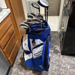 Men’s Complete Beginner Right Handed Golf Club Set with Cart bag & Carrying Strap